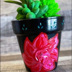 Ceramic Hand Painted Plant Pot For Succulants